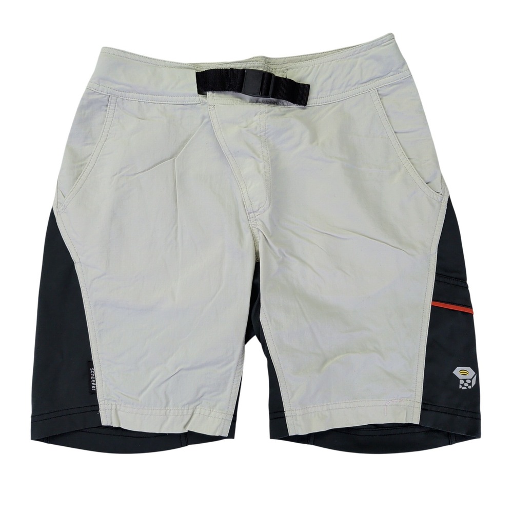 Mountain Hardwear Womens Schoeller Hiking Shorts Gray Black Colorblock Size 8